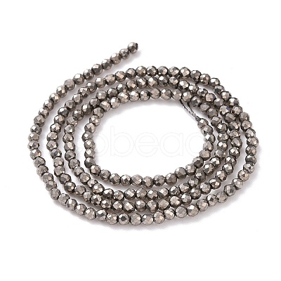 Electroplate Glass Beads Strands GLAA-H021-01A-FP12-1