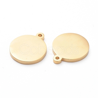 PVD Vacuum Plating 304 Stainless Steel Stamping Blank Tag Charms STAS-G215-10-G02-1