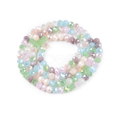 Electroplate Glass Beads Strands GLAA-T023-B16-02-1