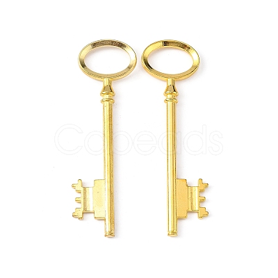 Tibetan Style Alloy Skeleton Key Large Pendants TIBEP-S105-G-RS-1