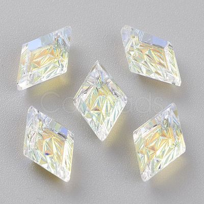 Embossed Glass Rhinestone Pendants GLAA-J101-04A-001AB-1