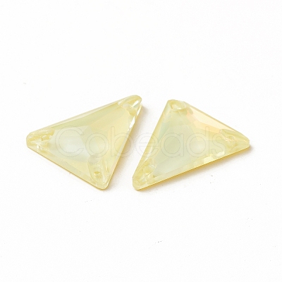 Mocha Effect Triangle Shape Sew on Rhinestone GLAA-A024-06C-1