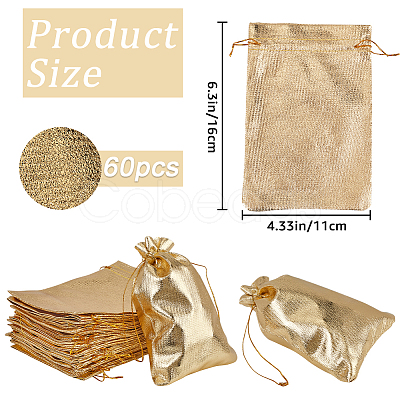 60Pcs Organza Drawstring Bags OP-BBC0001-01D-1