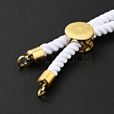 Half Finished Twisted Milan Rope Slider Bracelets FIND-G032-01G-20-1