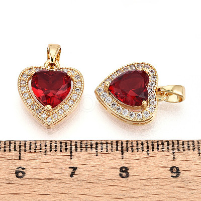 Brass Pave Cubic Zirconia Pendants KK-CJC0015-20G-04-1