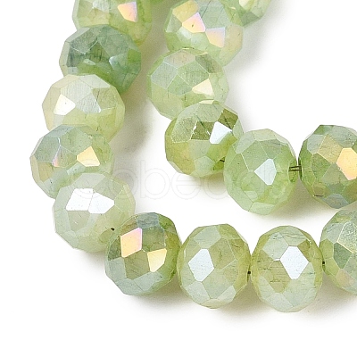 Electroplate Crackle Imitation Jade Glass Beads Strands LS-EGLA-Q131-02C-03-1
