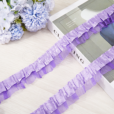 Satin Organza Pleated Ribbons ORIB-GF0001-06B-1