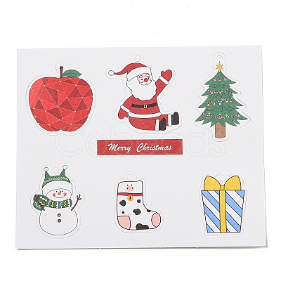 6 Styles Christmas Paper Gift Tag Display Cards CDIS-Q006-01E-1