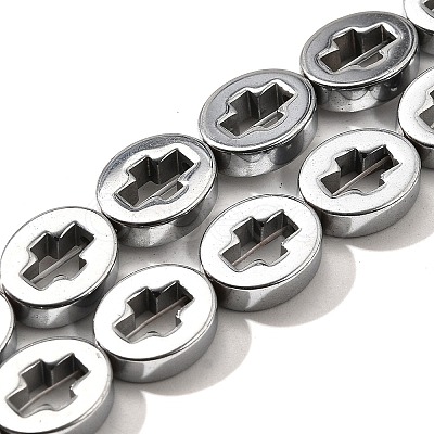 Electroplated Synthetic Non-magnetic Hematite Beads Strands G-L613-Z01-02G-1