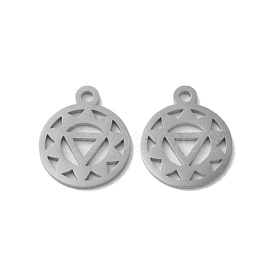 Non-Tarnish Chakra 304 Stainless Steel Charms STAS-F300-05P-1