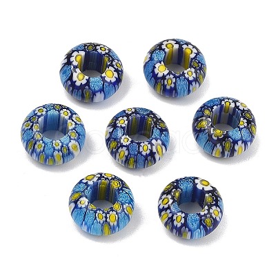 Handmade Millefiori Lampwork European Beads LA-CBA4BF9-01B-1