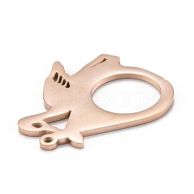 Ion Plating(IP) 304 Stainless Steel Pendants LS-STAS-P280-18RG-1