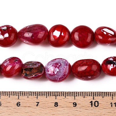 Dyed Natural Agate Beads Strands G-T138-229A-1