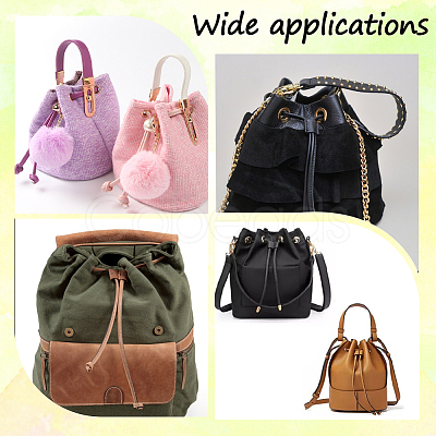 Flat Imitation Leather Drawstring for Bucket Bag FIND-WH20007-51A-1