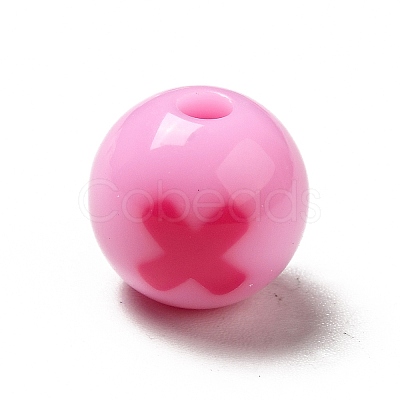 Two Tone Opaque Acrylic Beads LS-SACR-K003-02E-1