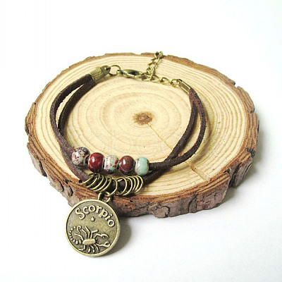 12 Constellations Alloy Charm Bracelets FS-WG9C3CD-07-1