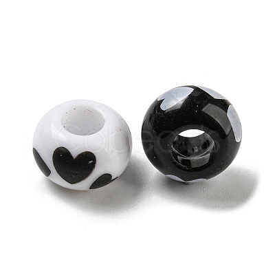 Printed Acrylic Beads OACR-E031-04B-1