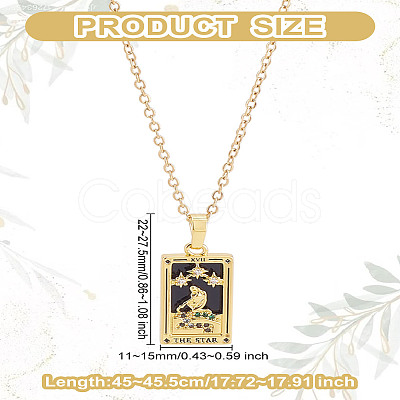 Brass with Cubic Zirconia Pendants Necklaces NJEW-LP0001-45D-G-1