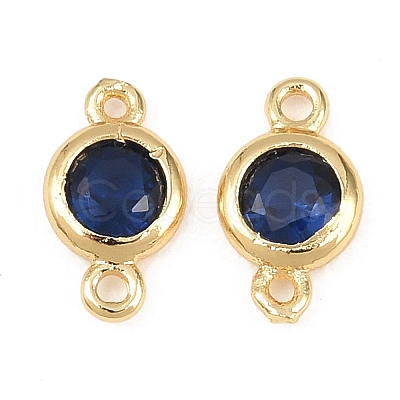 Brass Pave Cubic Zirconia Connector Charms KK-TAC0015-01G-10-1