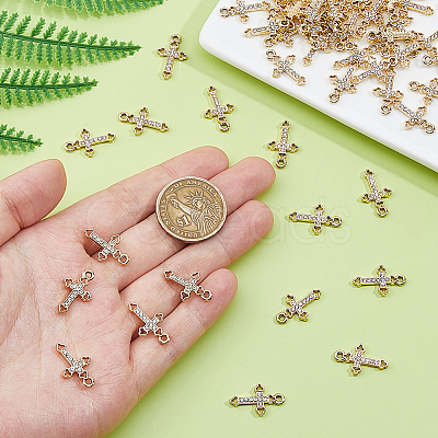60Pcs Alloy Rhinestone Pendants RB-DC0001-13-1