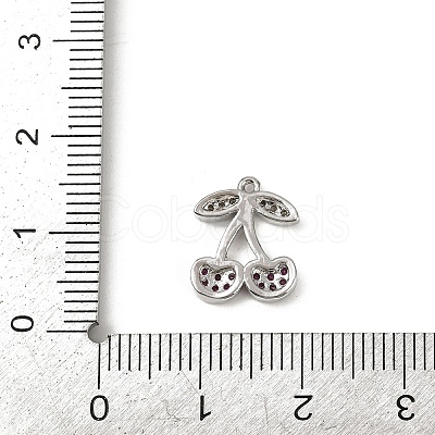 Brass Micro Pave Cubic Zirconia Pendants KK-M322-48P-04-1