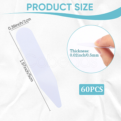 PVC Tab Collar for Clergy Shirt AJEW-CN0005-17A-1