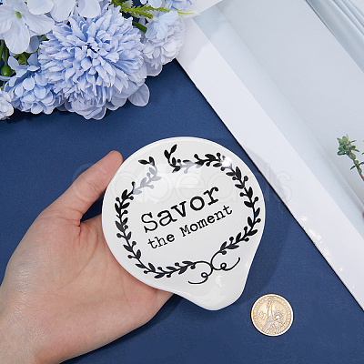 Ceramic Spoon Holders AJEW-WH0083-38A-1