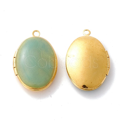 Brass and Enamel Locket Pendants KK-K264-01-1