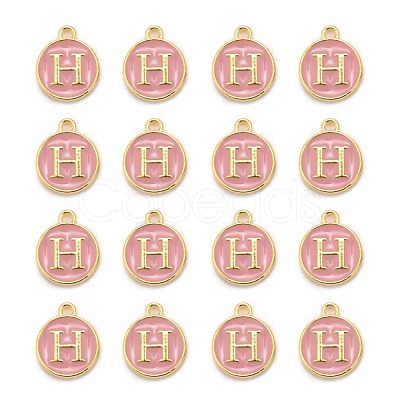 Golden Plated Alloy Enamel Charms ENAM-S118-07H-1