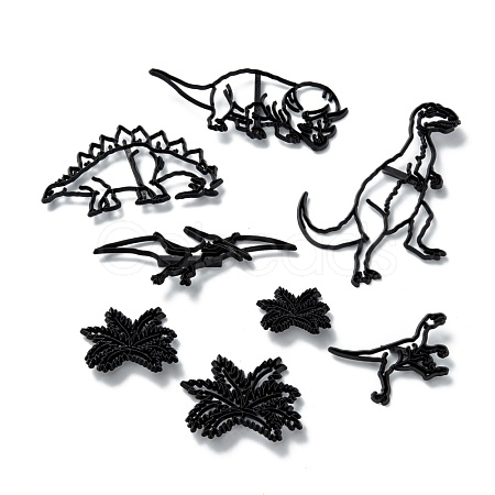 8Pcs Dinosaur Theme Food Grade Plastic Cookie Cutter Set DIY-D047-12-1