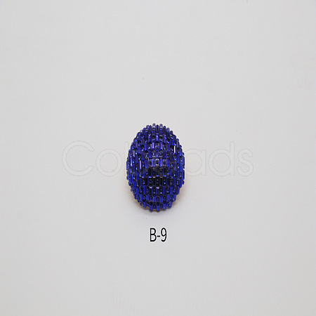 Alloy Rhinestone Half Round Stud Earrings FS-WGCEA49-11-1