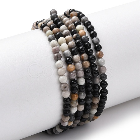 Natural Picasso Jasper Beads Strands G-Z116-A07-3mm-1