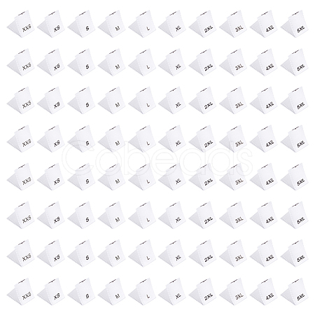 500Pcs 10 Styles Polyester Clothing Size Labels FIND-BC0014-07B-1