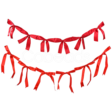 2 Styles Cloth Bowknot Banners AJEW-SP0002-70A-1