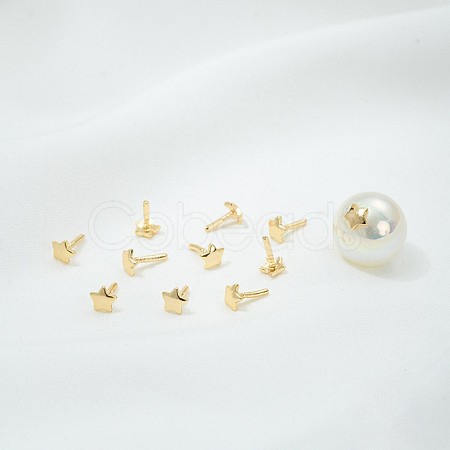 Star Brass Head Pins KK-U051-02G-02-1