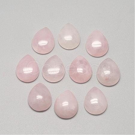 Natural Rose Quartz Cabochons G-R417-10x14-48-1
