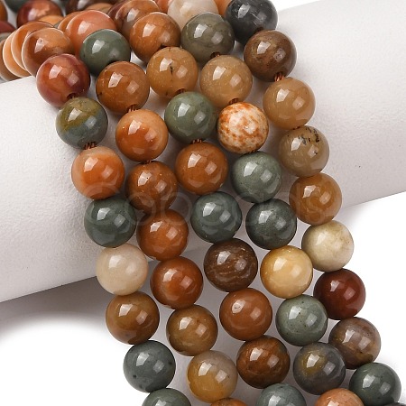Natural Gobi Agate Mongolia Colorful Jade Beads Strands GG-CBA3173-A01-6mm-1