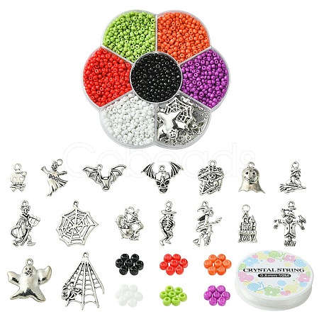 Halloween Theme DIY Bracelet Making Kit DIY-YW0007-34-1