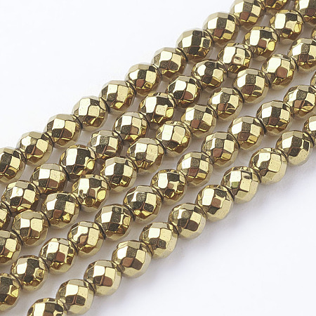 Non-Magnetic Synthetic Hematite Beads Strands X-G-G092-3mm-1-1