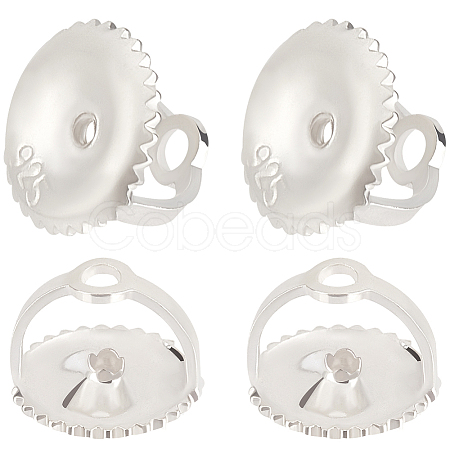 8Pcs 925 Sterling Silver Ear Nuts STER-BBC0007-46-1