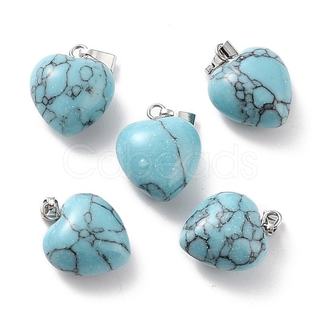Synthetic Turquoise Pendants G-I311-A33-1
