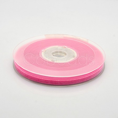 Polyester Velvet Ribbon for Gift Packing and Festival Decoration SRIB-M001-7mm-156-1