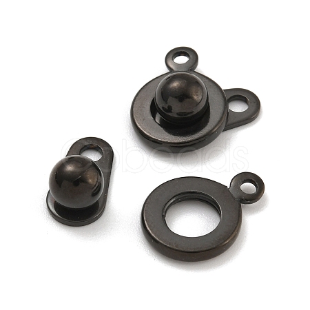 Ion Plating(IP) 201 Stainless Steel Snap Clasps STAS-F139-082B-1