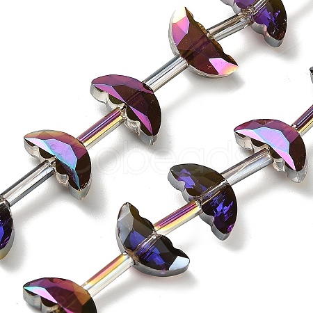 Electroplate Transparent Glass Beads EGLA-H112-05HR-02-1
