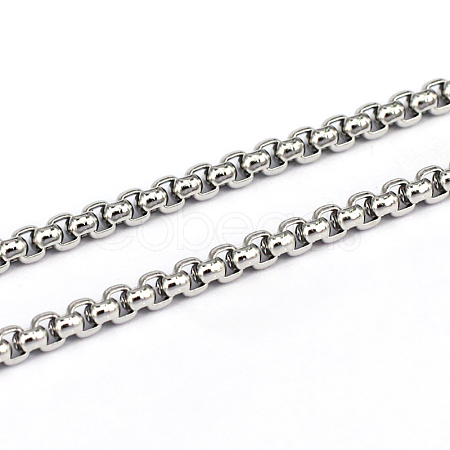 Tarnish Resistant 304 Stainless Steel Box Chains CHS-L001-29-3mm-1