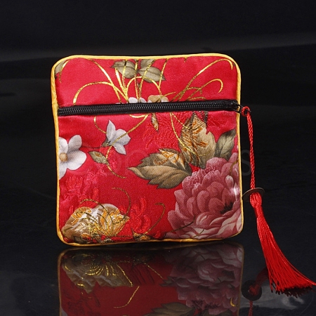 Square Chinese Style Cloth Tassel Bags PW-WG62144-14-1