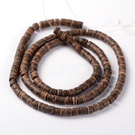 Natural Coconut Column Bead Strands X-COCB-O001-09-1