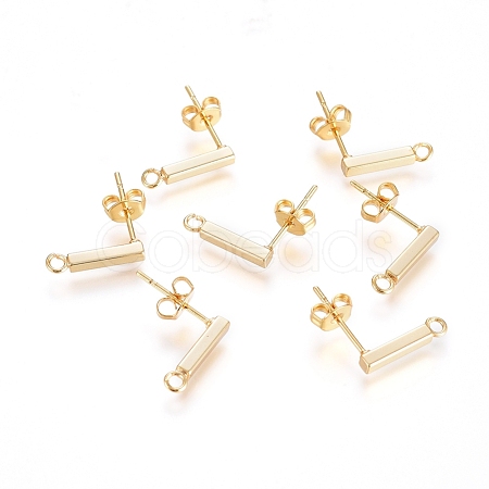 Brass Stud Earring Finding KK-G389-37G-1