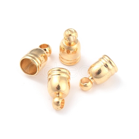 Brass Cord End Cap for Jewelry Making KK-O139-14A-G-1