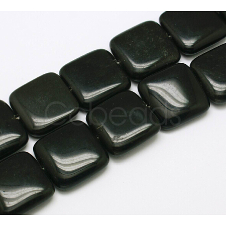 Natural Square Obsidian Beads Strands G-L253-07-1